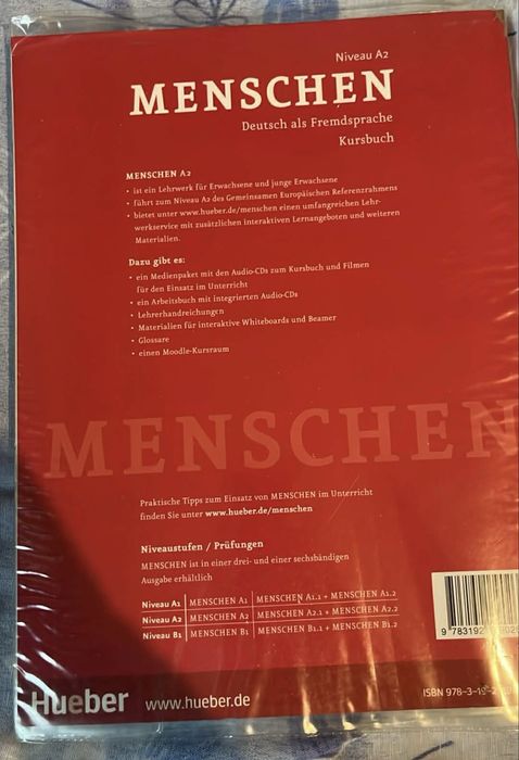 Menschen Hueber учебник и тетрадка по немски език