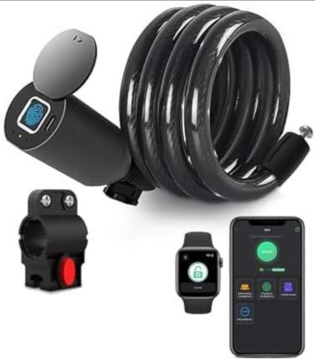 Lacăt digital eLinkSmart pentru bicicletă, cu amprentă/aplicație