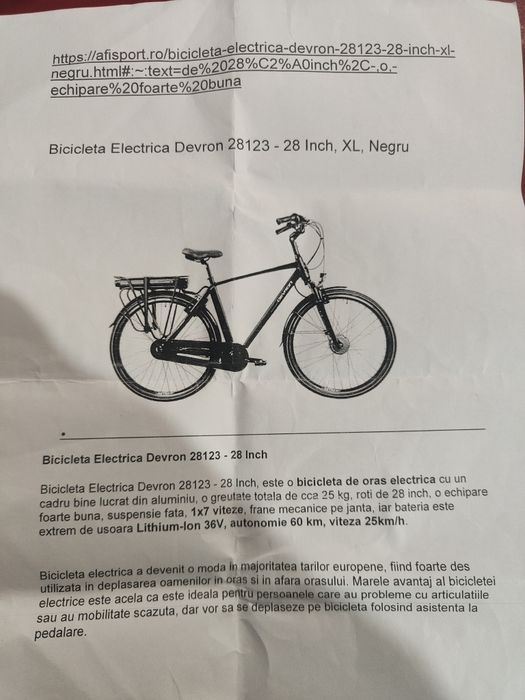 Bicicleta Devron