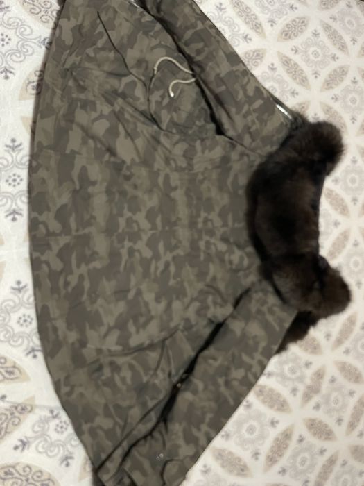 Парка цвет хаки очень теплая