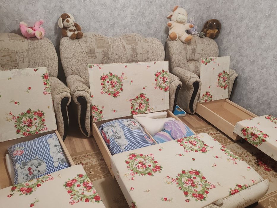 Б у диван с креслами