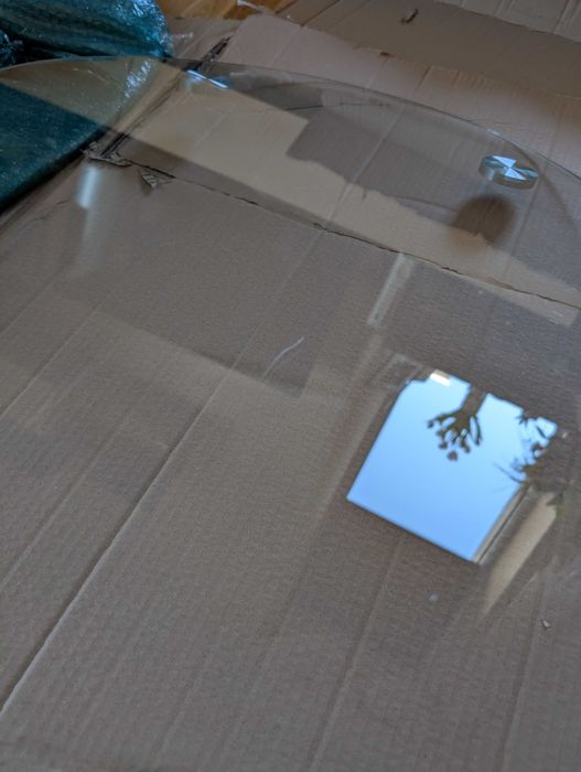 Masuta de cafea living din sticla cu blat rotativ