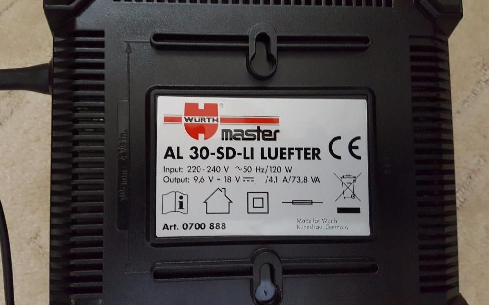 НОВО зарядно Wurth Master AL 30-SD-LI Luefter Art. 0700888