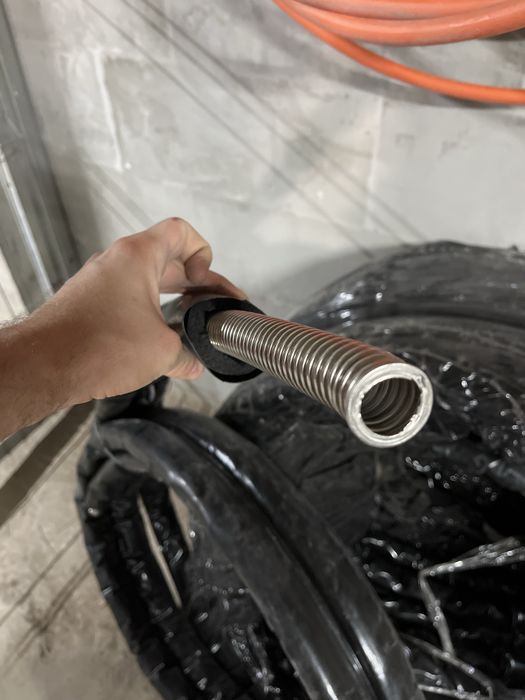 Teava flexibila din inox izolata dubla pentru instalatiile solare,cu fir, diametru 22