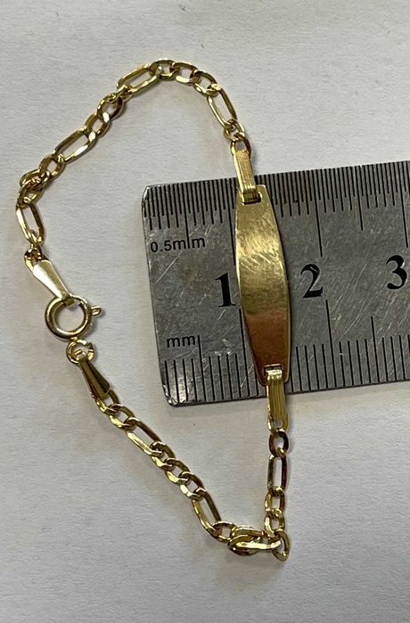 Златна бебешка гривна 1.56гр.15см.