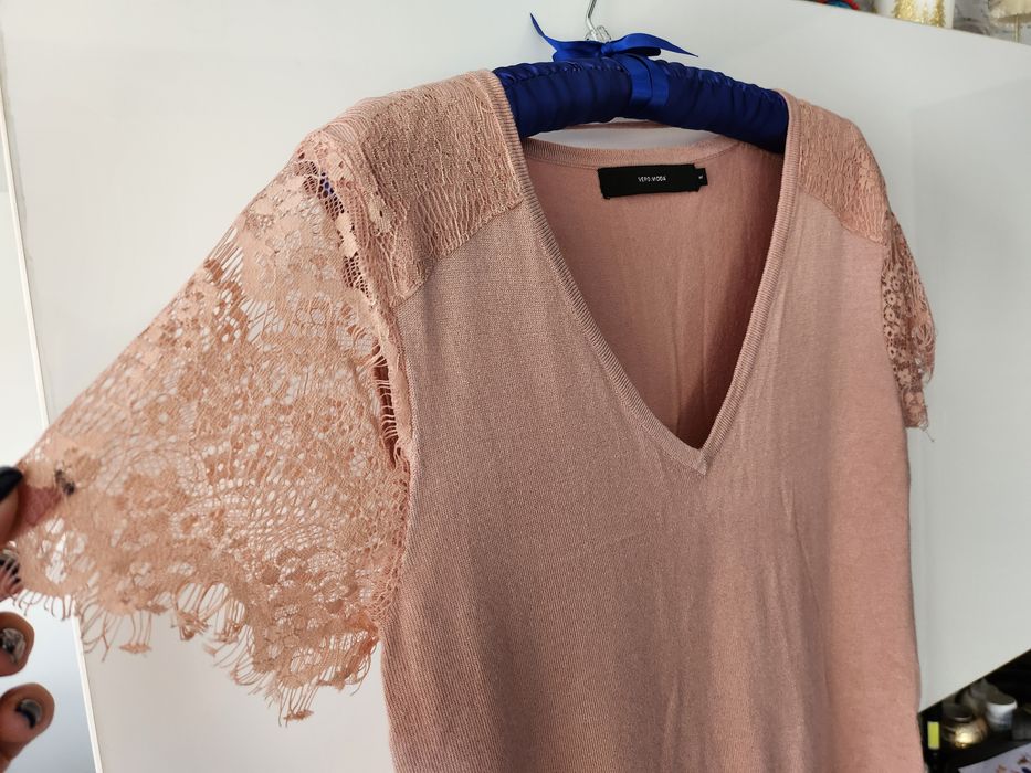 Рокля тънко плетиво с дателен ръкав 36 р.р.