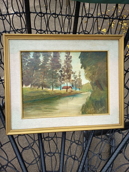 Tablou Pictat Și Semnat Peisaj Superb