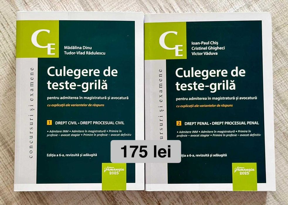 Culegere de teste grila pentru admiterea in magistratura si avocatura