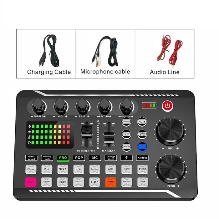Mixer audio placa de sunet cu Bluetooth și efecte de sunet