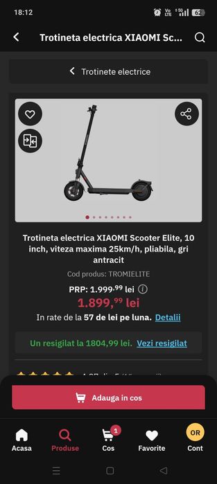Trotineta Xiaomi Scooter Elite Noua