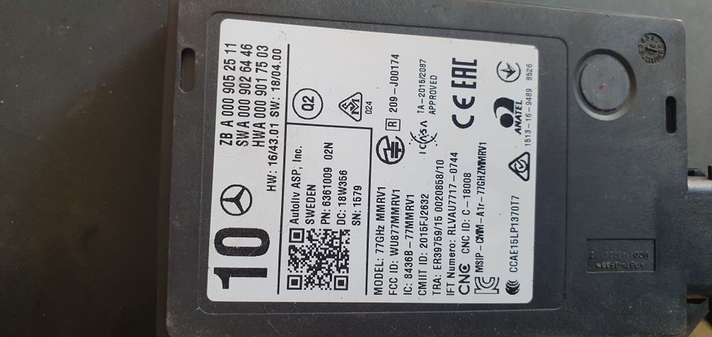 Mercedes radar sensor