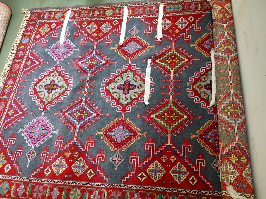 Pachet 2 covoare traditionale mari din lana pura, tesute manual