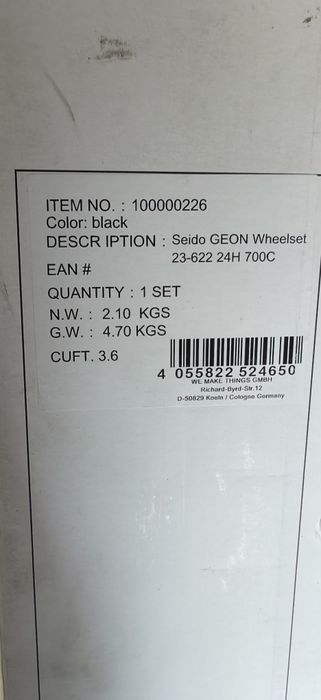 Капли Seido GEON Wheelset  23-622 700C Disc 12x100mm/12x142mm Shimano