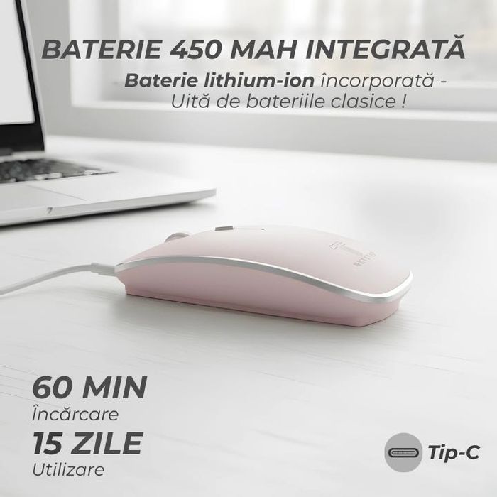 Mouse Office NETSTAT, Cu 3 Tipuri De Conexiuni, Negru, Sigilat, Roz ...