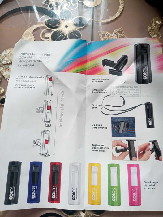 Vând stampila personalizabila cu peste 300 caractere, semne și simbol