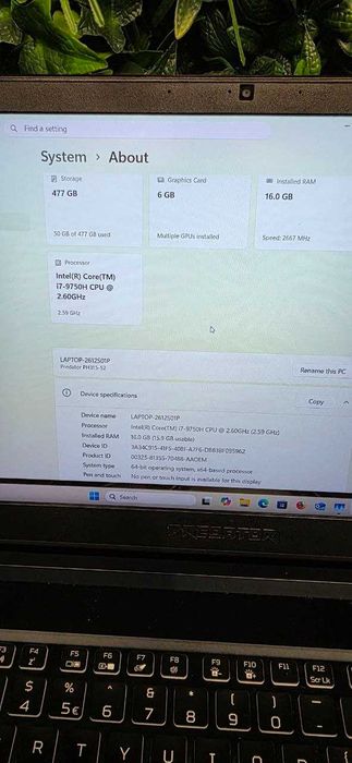 Acer Predator Helios 300 (2019) / i7-9750H / 16GB RAM / 144Hz