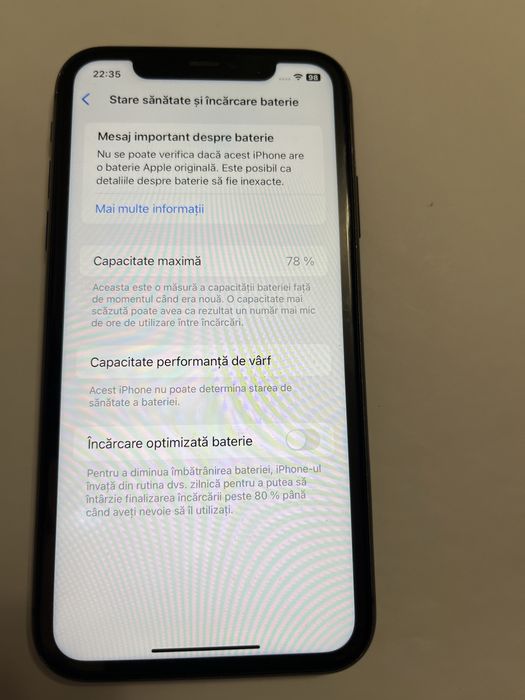 Apple Iphone 11 64 gb 78% baterie liber fara cont