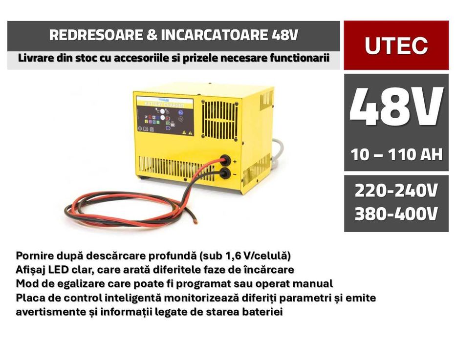 Încărcătoare si redresoare pt. baterii de stivuitoare si industriale