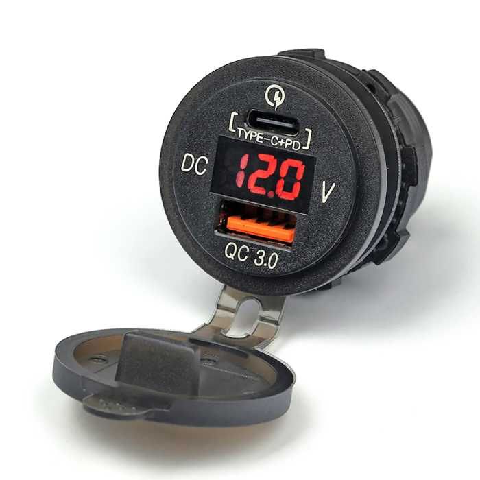 Voltmetru cu USB + Type C