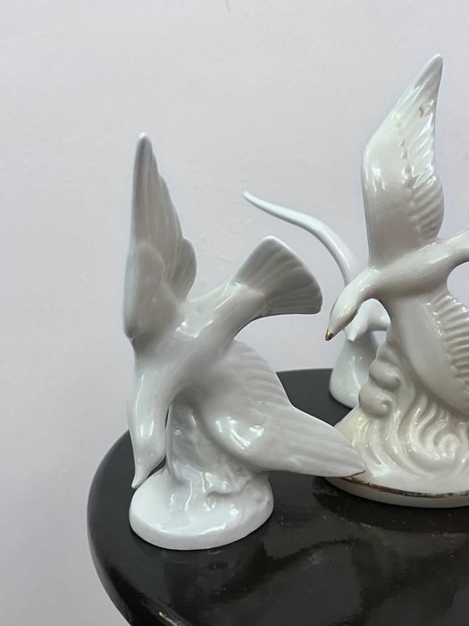 Set 4 bibelouri bibelou portelan Lippelsdorf Kunstporzellan Hollohaza