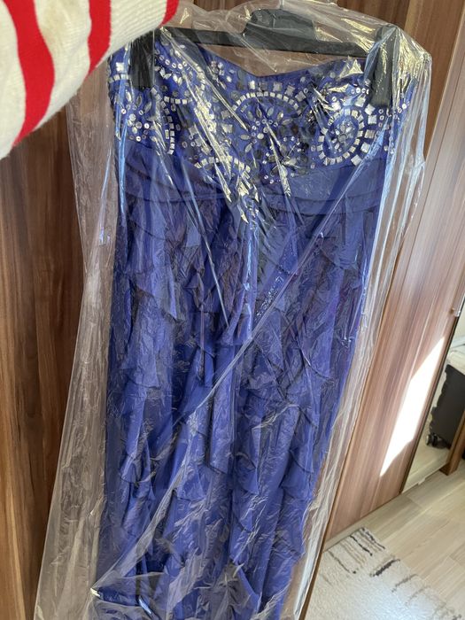 rochie eleganta albastra lunga