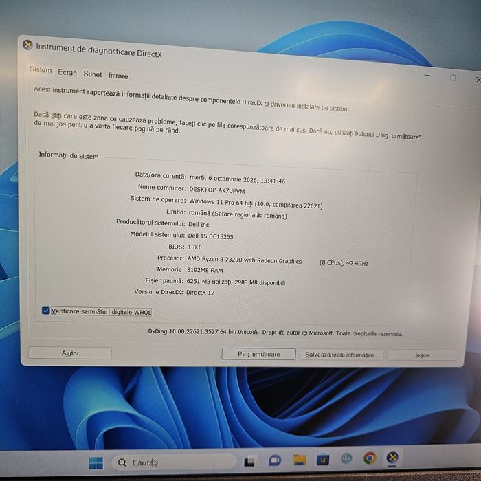 Amanet F28: Laptop Dell 15 DC15255(P)