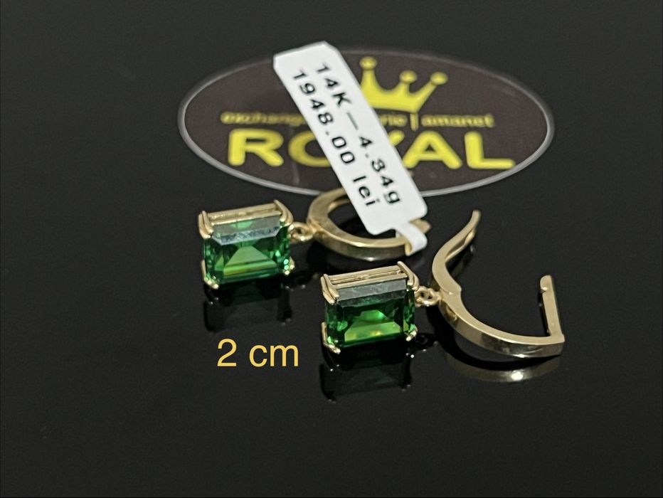 Bijuteria Royal CB : Cercei dama aur 14k 585  4,34 grame