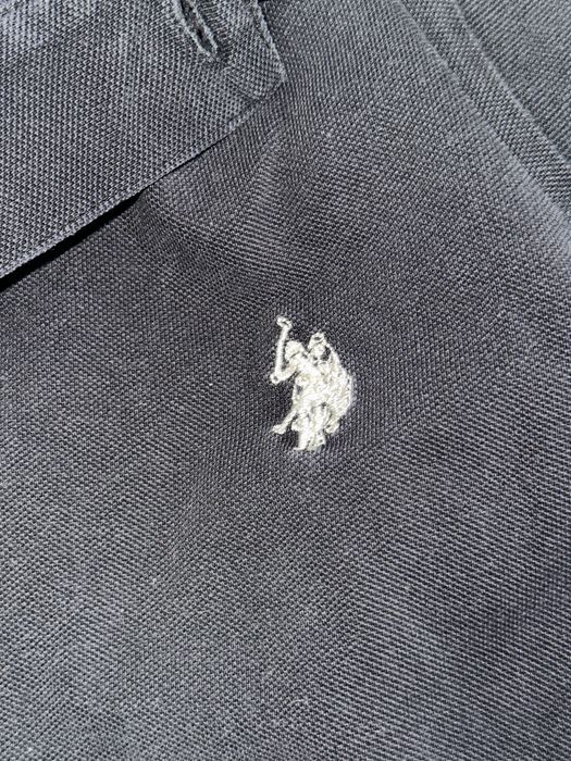 NEGOCIABIL Tricou polo U.S. Polo Assn. original – Negru, bumbac 100%