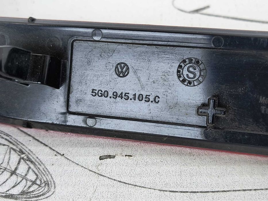 Stop / Catadioptru / Ochi de Pisică Bară Spate Stânga VW Golf VII 2022 / 2013-2020 Cod OEM 5G0945105C (5C2)