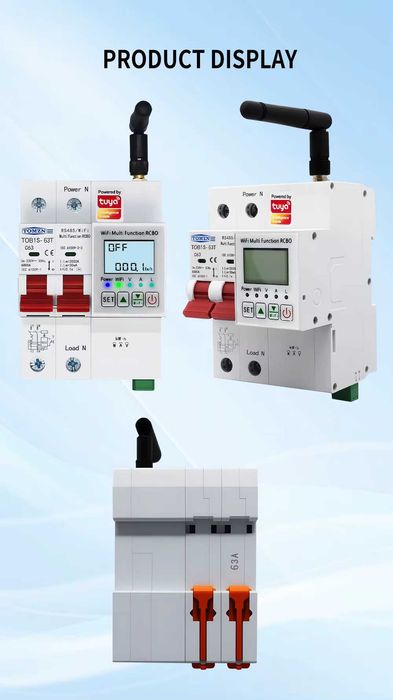 63A Електромер – Защита от късо съединение  WIFI TUYA RCBO RS485