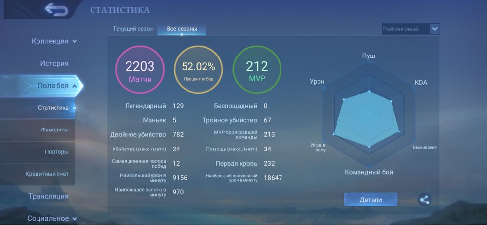 Mobile legends аккаунт