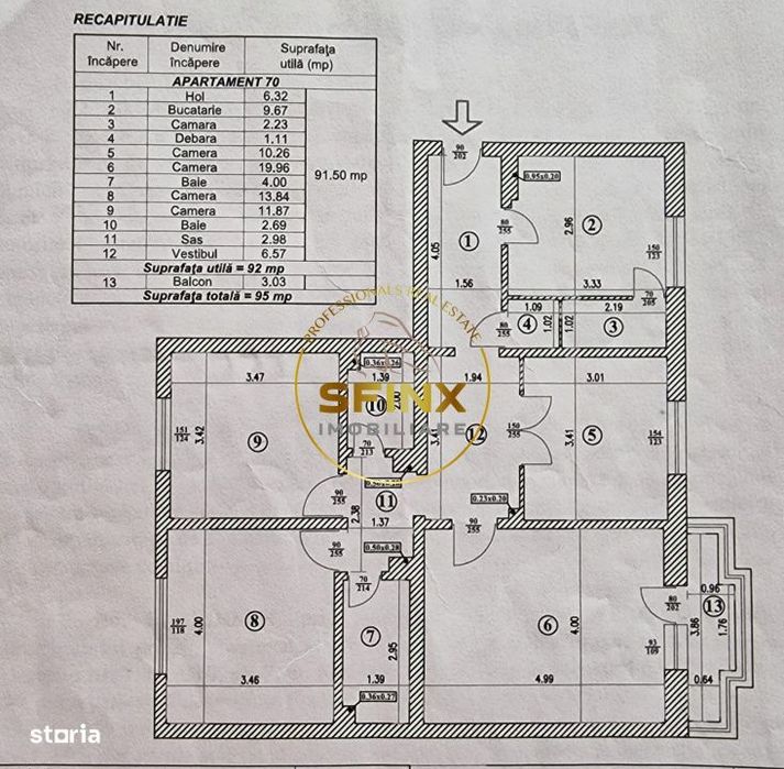 3 camere | Timpuri Noi | 92mp | Centrala | Renovat