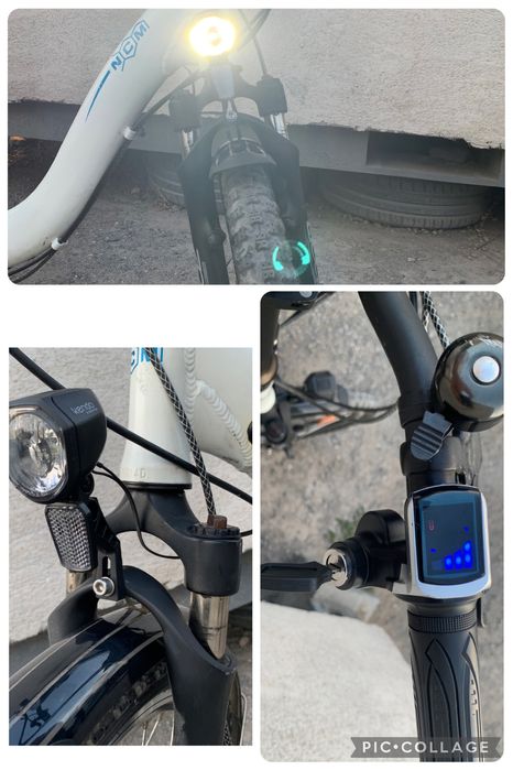 Bicicleta Electrica E bike 13ah NCM Paris Alb perlat