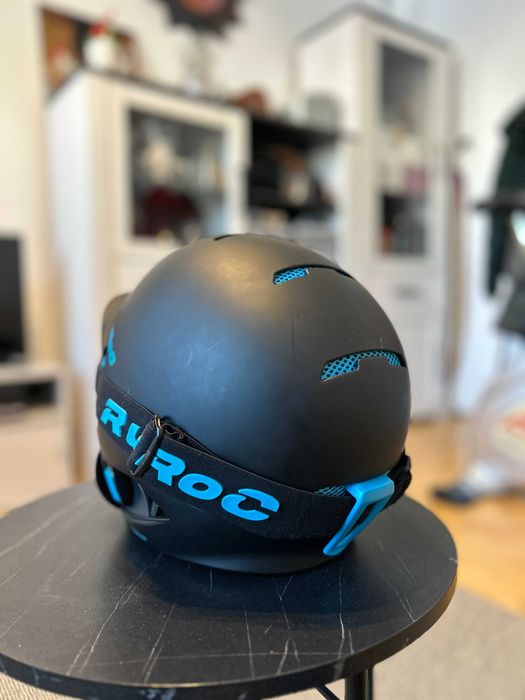 Cască ski Ruroc M / L cu ochelari + protecție bărbie – stare ca nouă