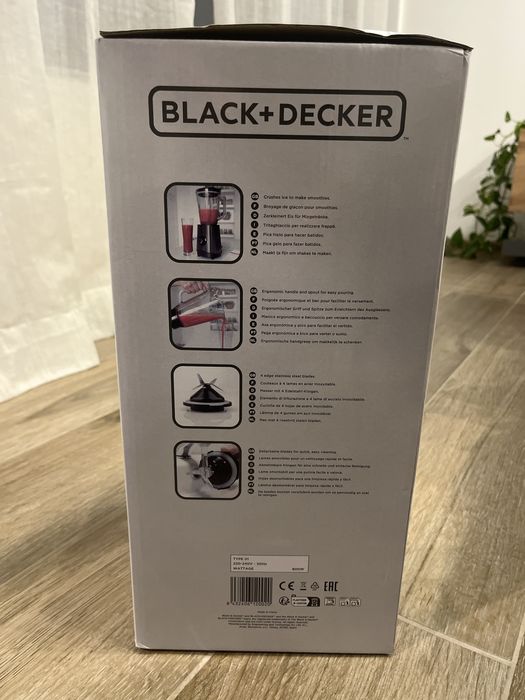 Блендер Black & Decker, 800 W, 1.5 л, Черен
