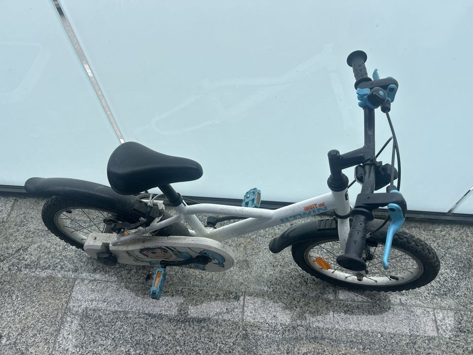 Bicicletă Inuit 100 16" alb copii 105 - 120 cm copii