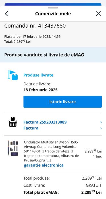 Dyson airwrap folosit foarte putin .