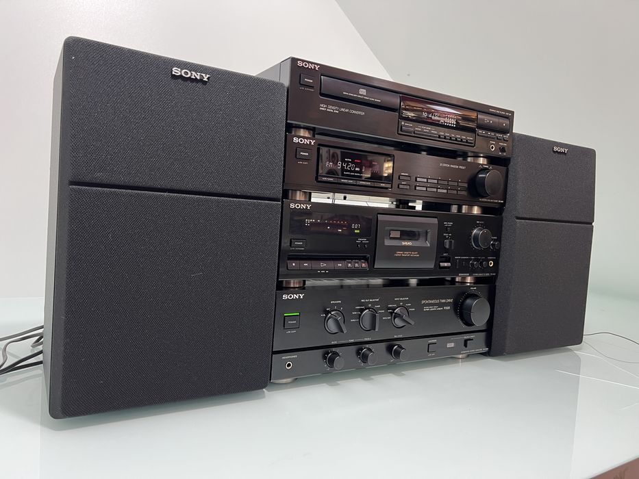 Linie Sony Deck TC-K415 3 HEAD, Amplificator TA-F220, CD-Player CDP-297, Tuner, ST-S110, Boxe Sony E31