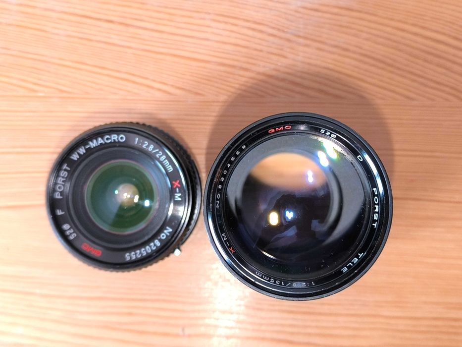 2 броя ръчнофокусни обектива с байонет Fujica-X.