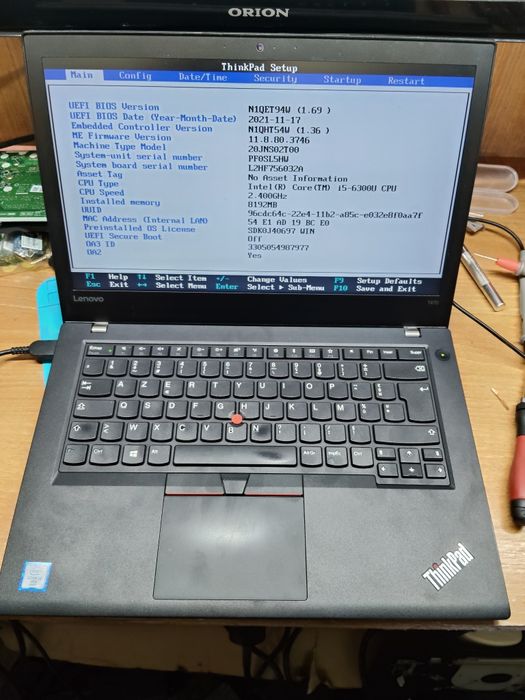 Lenovo T470 i5 gen 6si7 incomplete