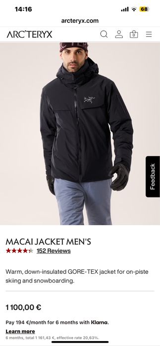 Arc'teryx Macai  Gore- Tex— Мъжко Зимно Яке,Пухенка,Яке за Ски