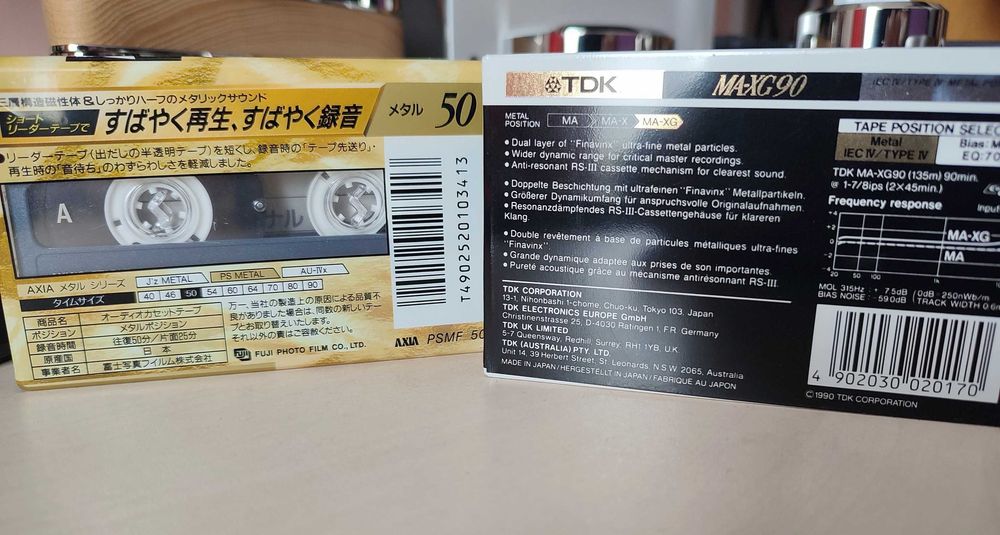TDK MA-XG + AXIA PS Metal casete sigilate pachet