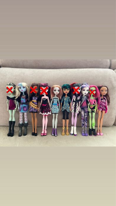 Оригинальные куклы Monster High+Ever After High Mattel (10кукол)