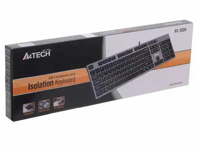 КлавиатураKB A4Tech KV-300H (Grey) 1.4