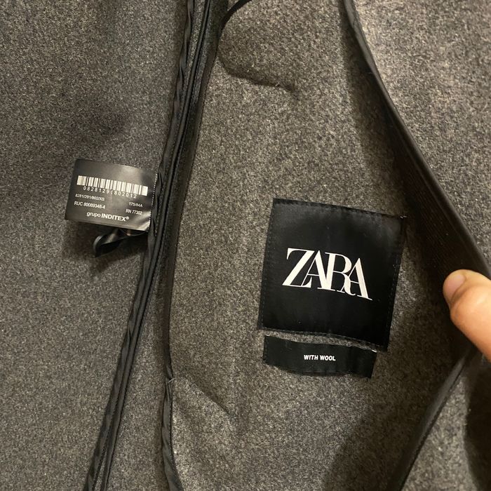 Zara Slim Fit Вълна Палто XS - Ново