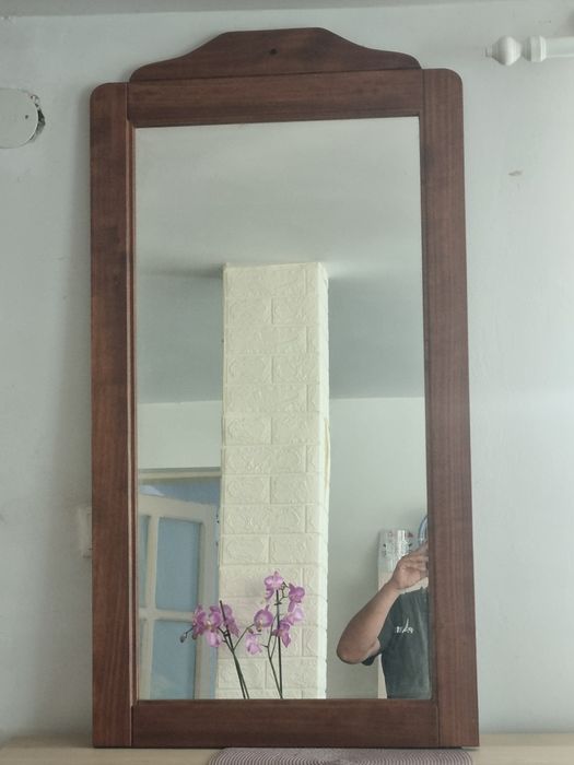 Oglinda de perete din lemn 110 cm