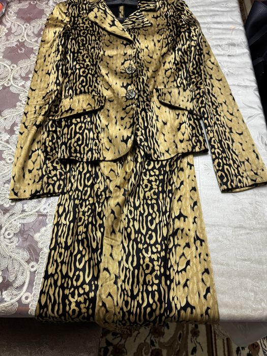 Пиджак и брюки леопард, костюм 2 ка