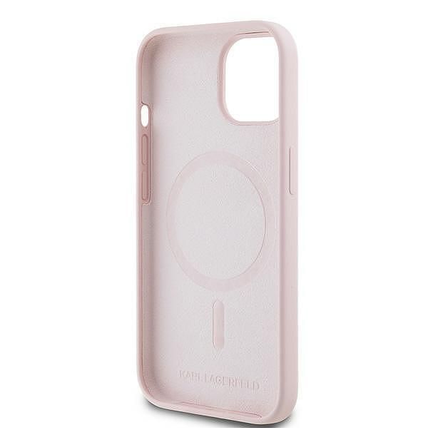 Karl lagerfeld klhmp15sskchpplp iphone 15 / 14 / 13 pink hardcase sili