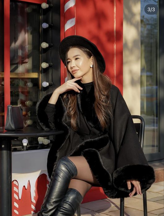 Пончо пальто