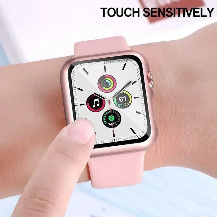 Curea silicon + protectie ecran ceas Apple Watch 10 9 8 7 40/41 mm